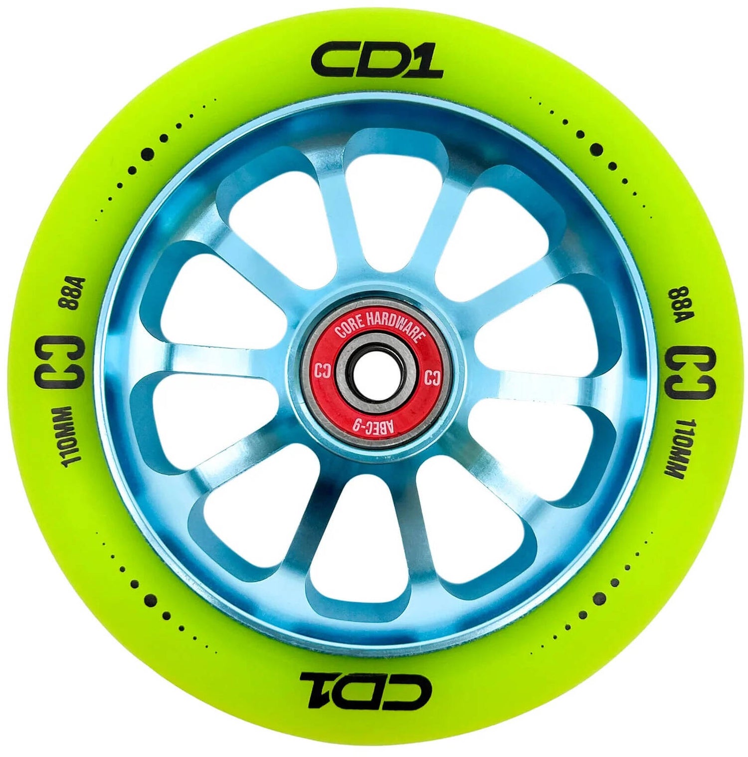 CORE CD1 Scooter Wheel 110mm - Lime/Blue