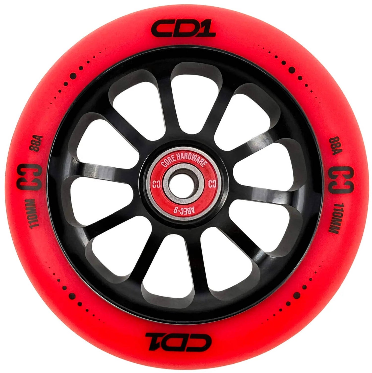 CORE CD1 Scooter Wheel 110mm - Red/Black
