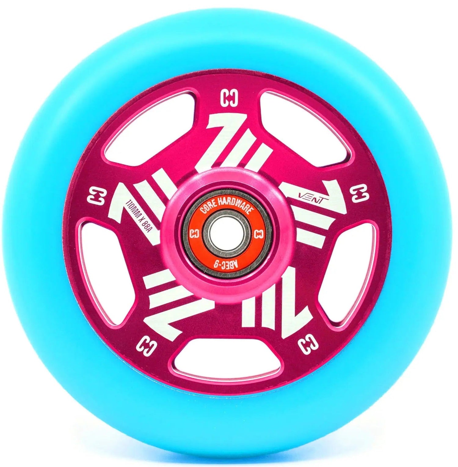 CORE Vent Hollow 110mm Scooter Wheel - Pink/Teal