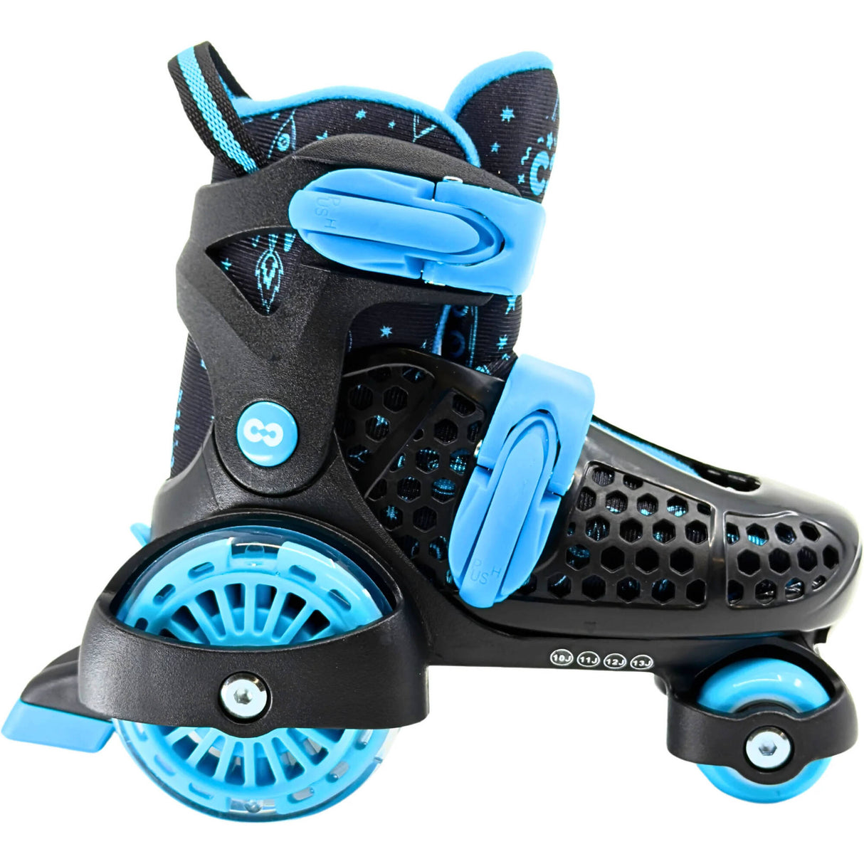 CORE  Kids Newbie 4-Wheel Roller Skates - Black/Blue