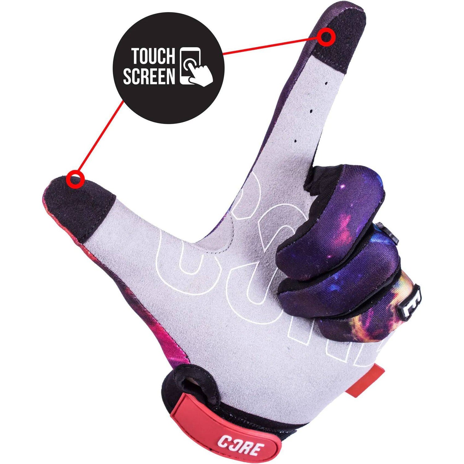 CORE SR Protective Gloves - Neon Galaxy