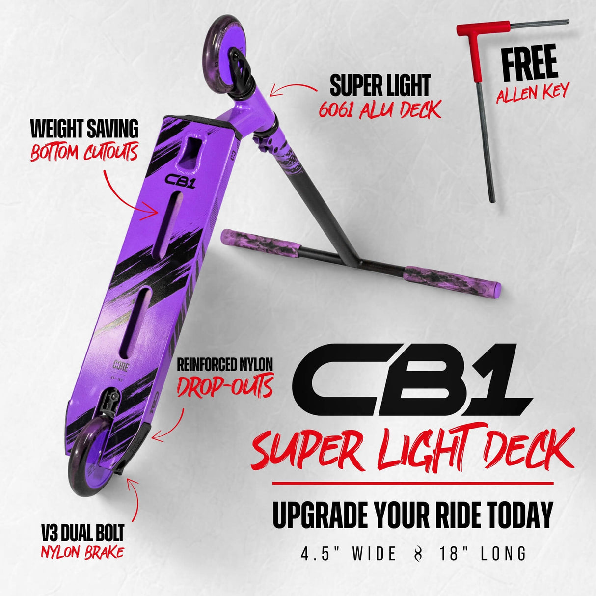 CORE CB1 Beginner Stunt Scooter - Black/Purple