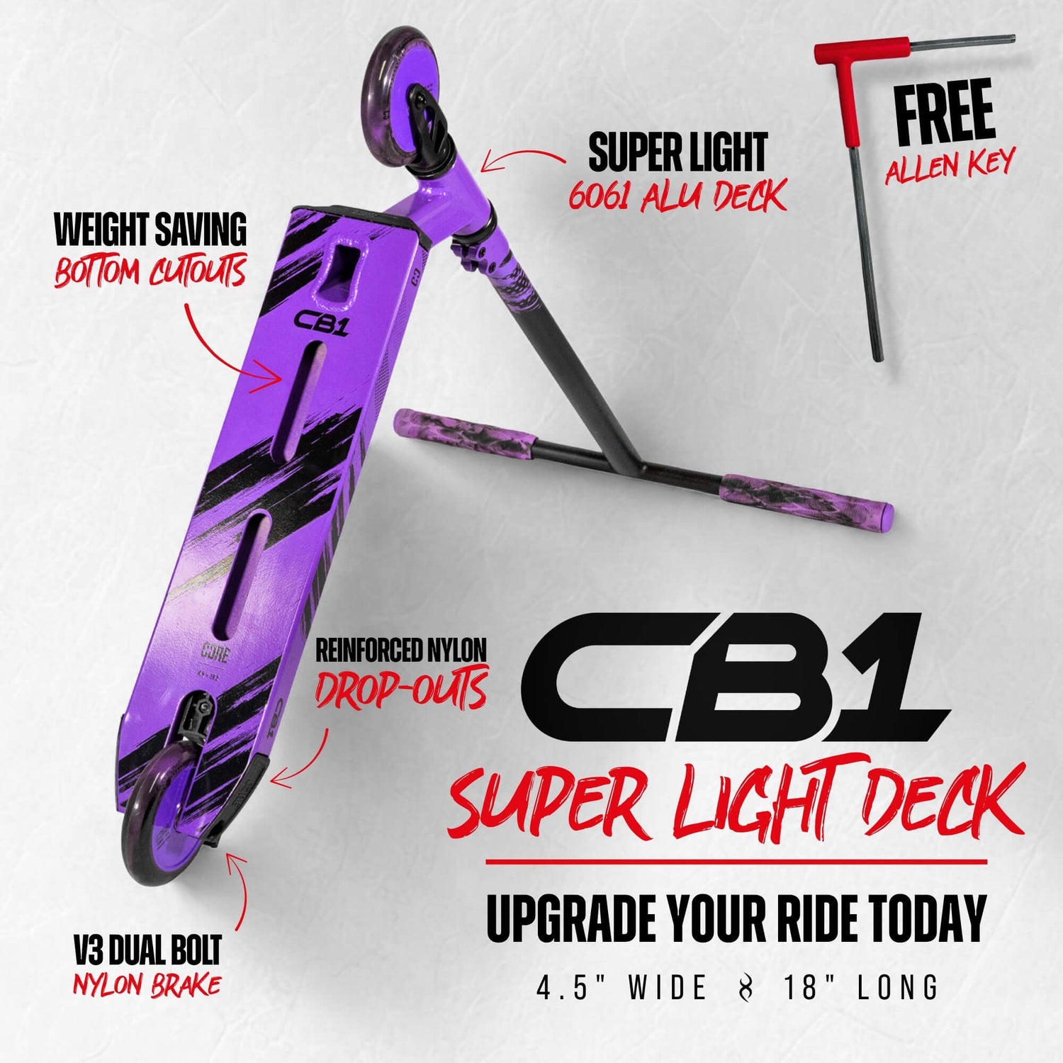 CORE CB1 Beginner Stunt Scooter - Black/Purple