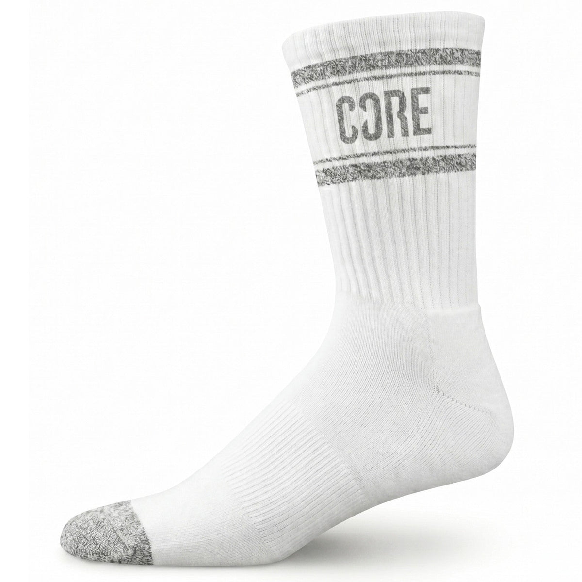 CORE Performance Crew Skate Socks - Classic White