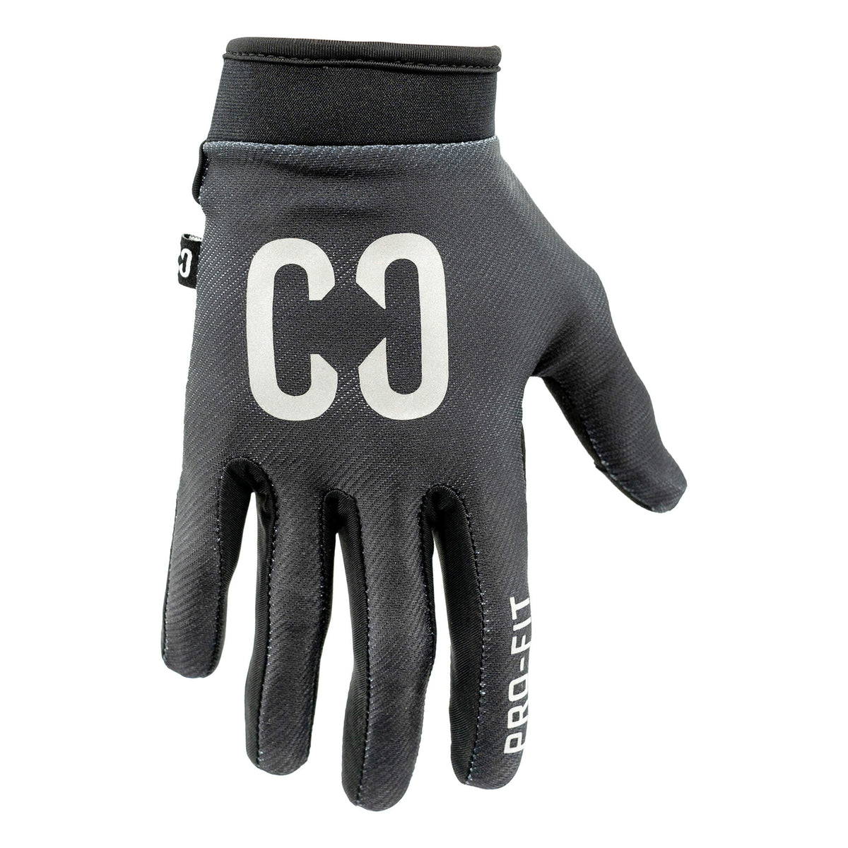 CORE Pro-Fit Velcro Protective Gloves - Reflective Black