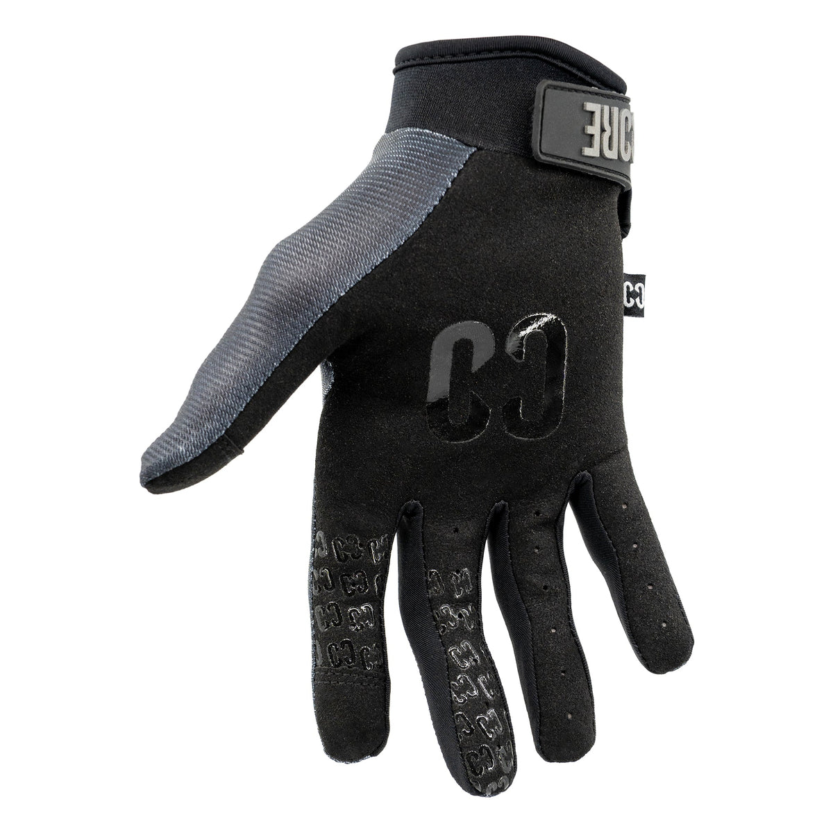 CORE Pro-Fit Velcro Protective Gloves - Reflective Black