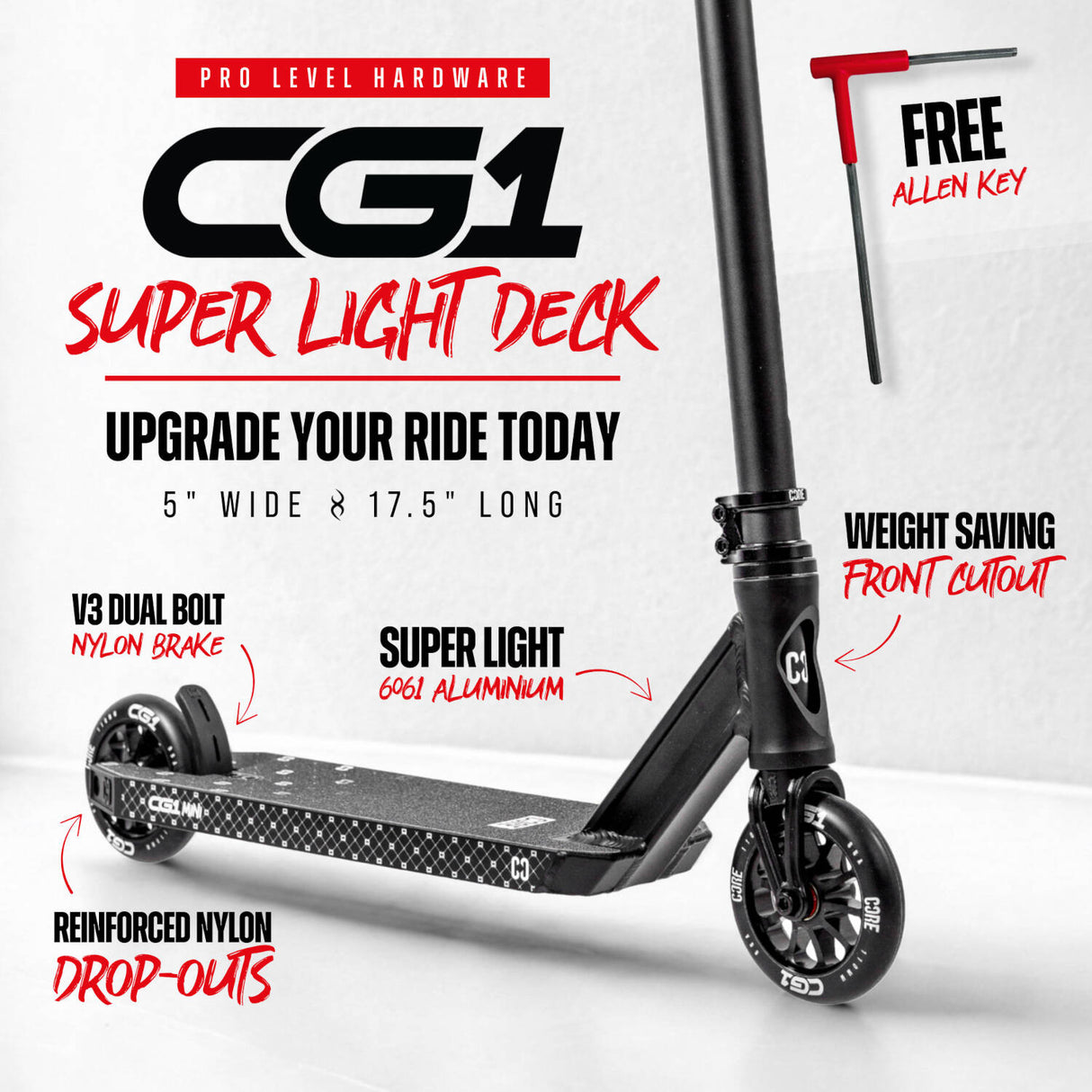 CORE CG1 Mini Stunt Scooter - Black