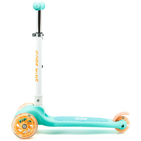 CORE Kids Foldy Light Up Folding Scooter - Teal/Peach