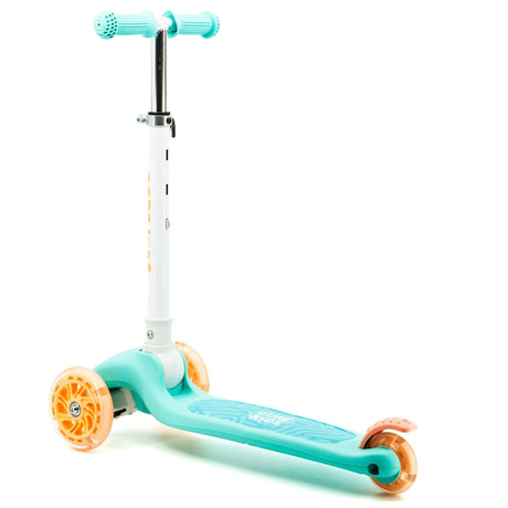 CORE Kids Foldy Light Up Folding Scooter - Teal/Peach