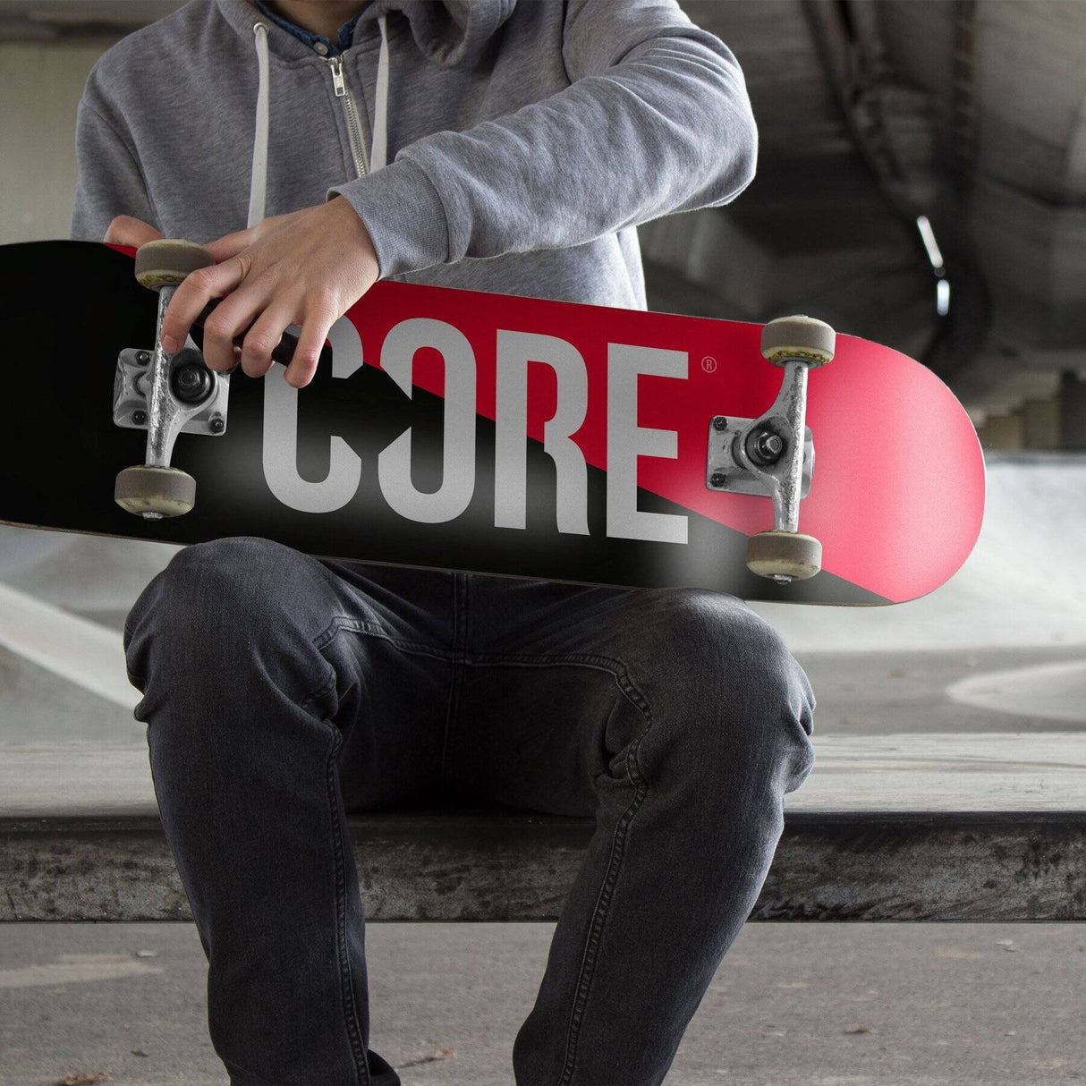 CORE Split Complete Skateboard - Red/Black 7.75''
