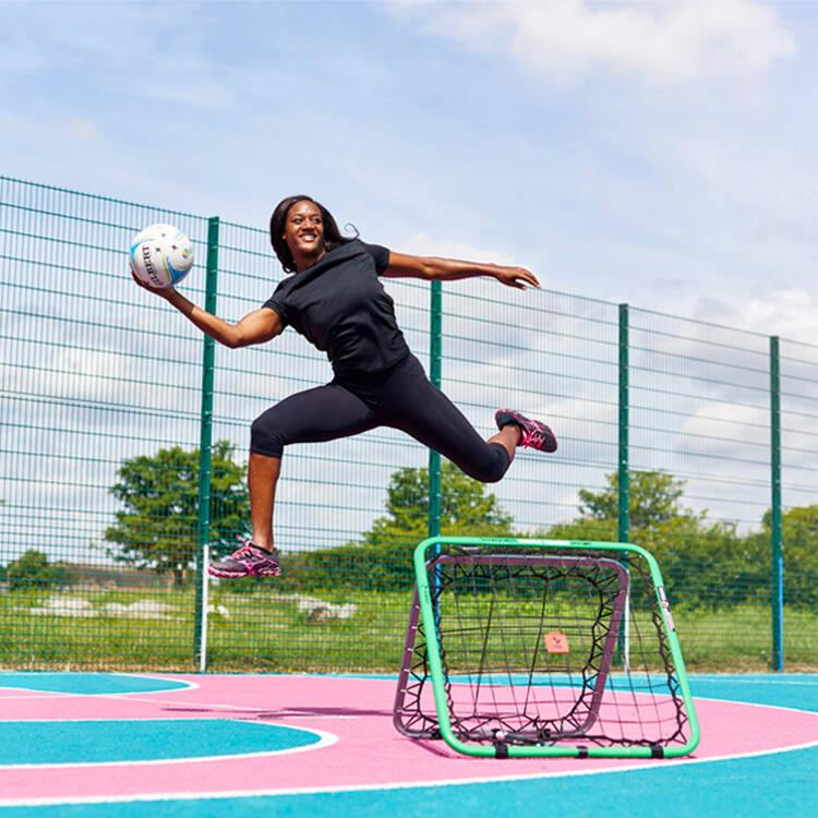 Crazy Catch Upstart Double Trouble Ball Rebounder Net