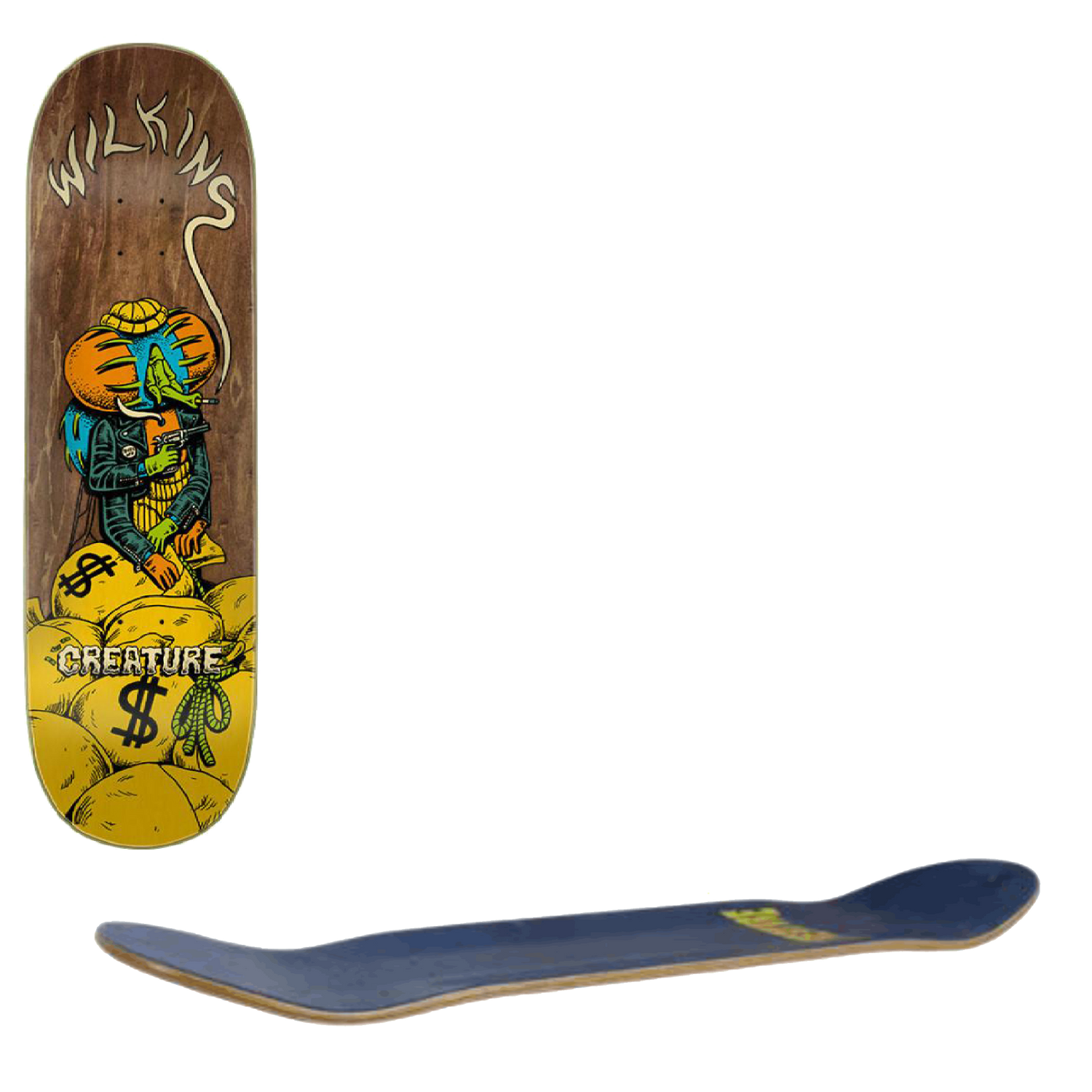 Creature Wilkins Heist Skateboard Deck - Multi 8.8"