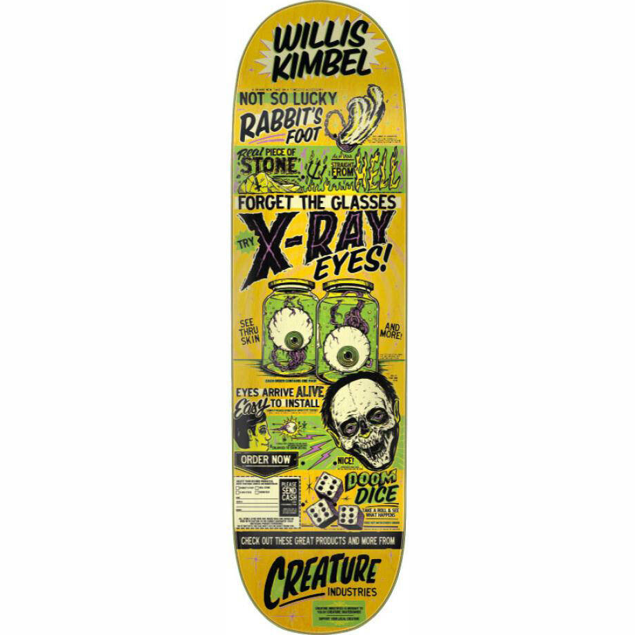Creature Kimbel X-Ray Eyes Skateboard Deck - 9"