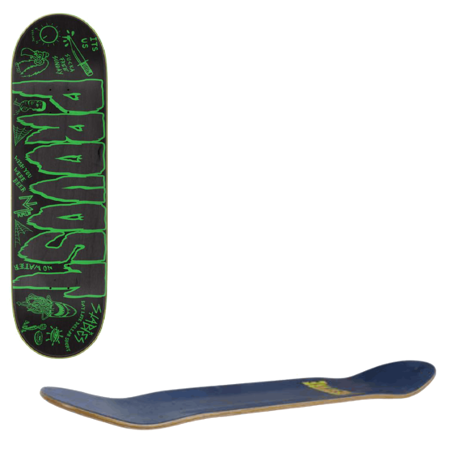 Creature Provost Logo Pro Skateboard Deck - Green 8.47"