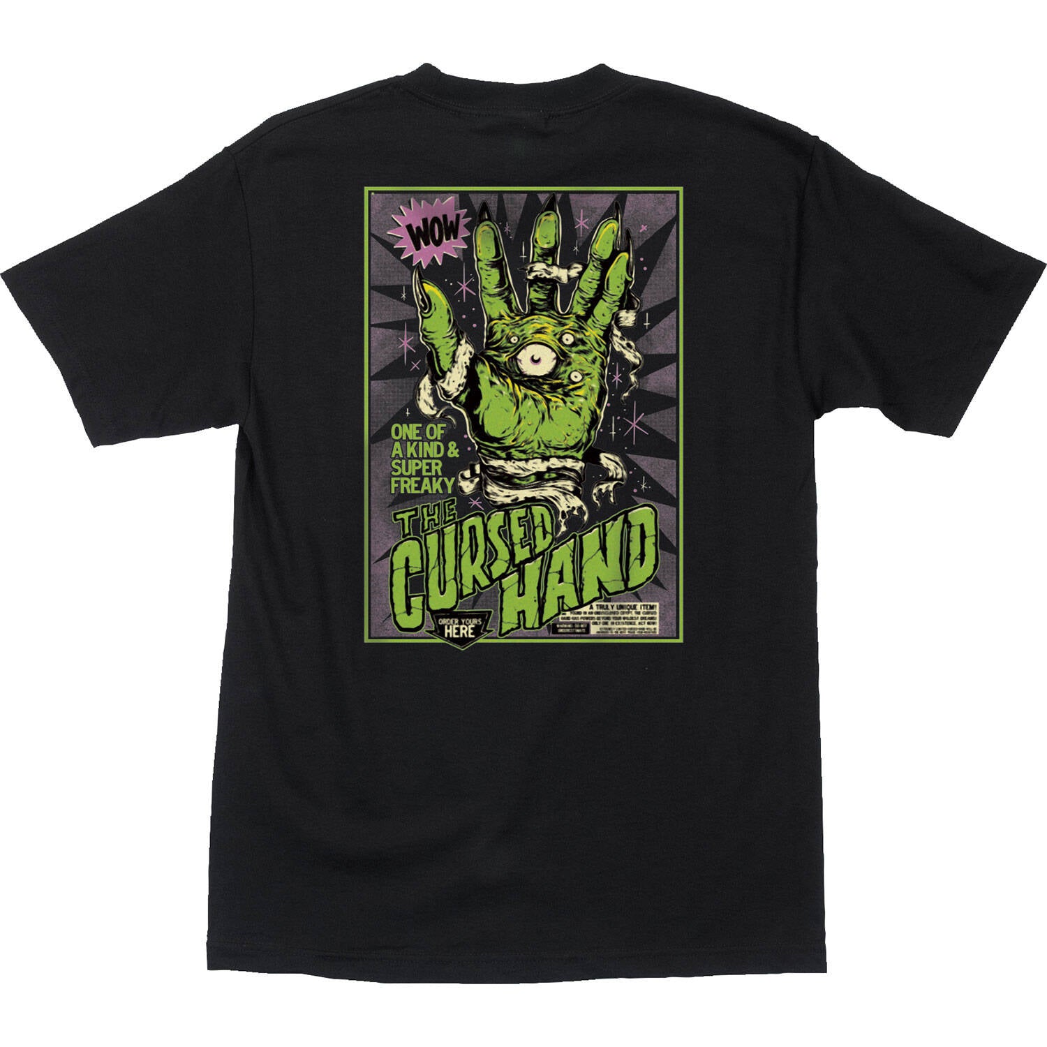 Creature Cursed Hand T Shirt - Black