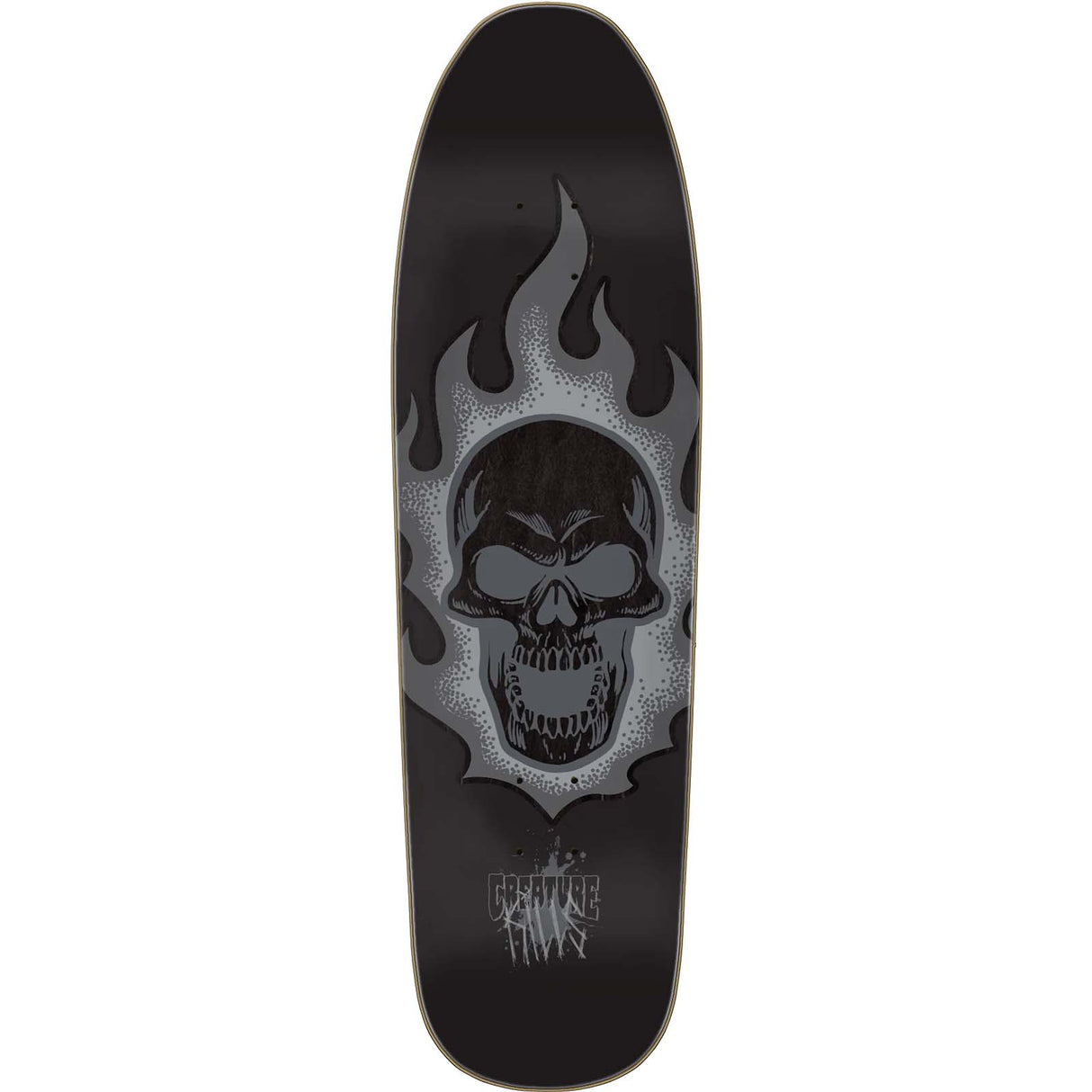Creature Boneheadz Skateboard Deck - Black 8.78"