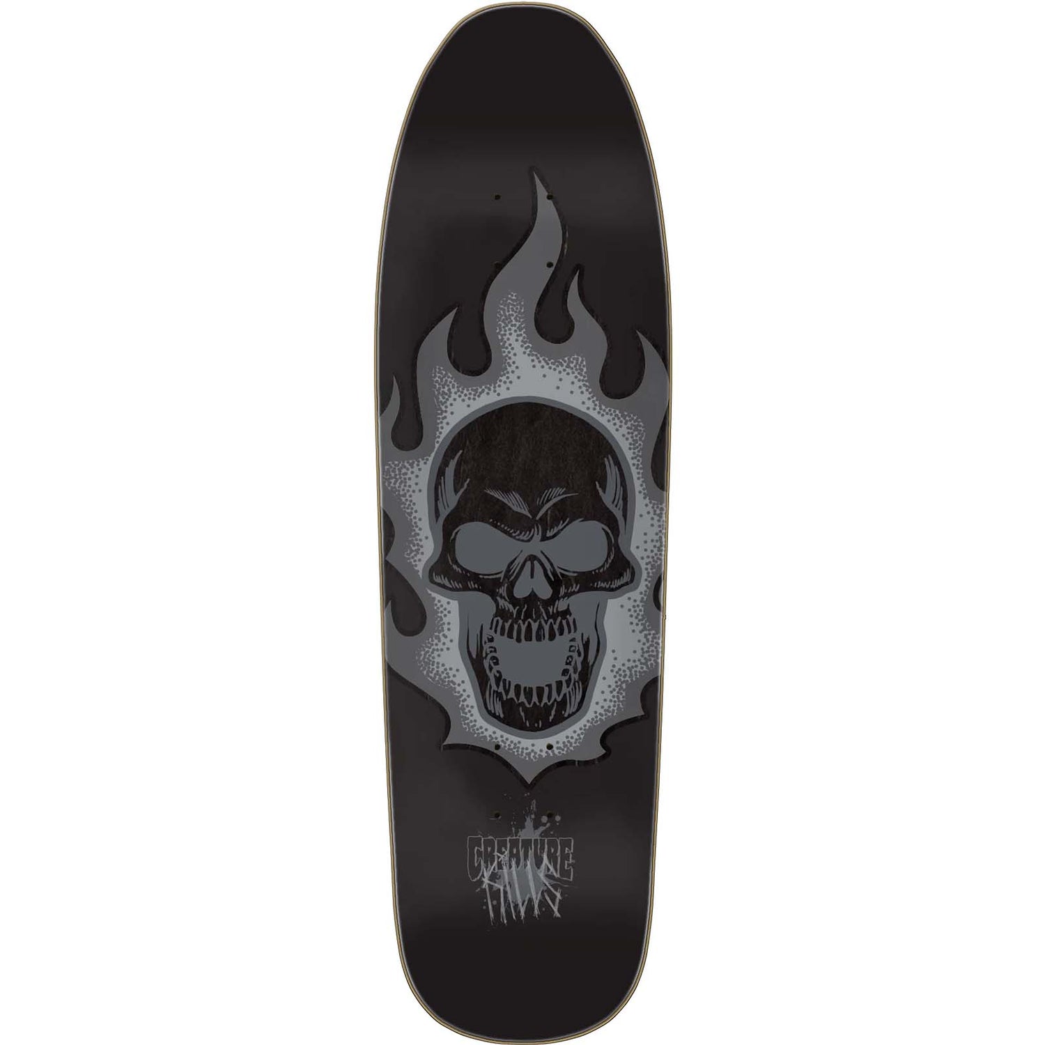 Creature Boneheadz Skateboard Deck - Black 8.78"