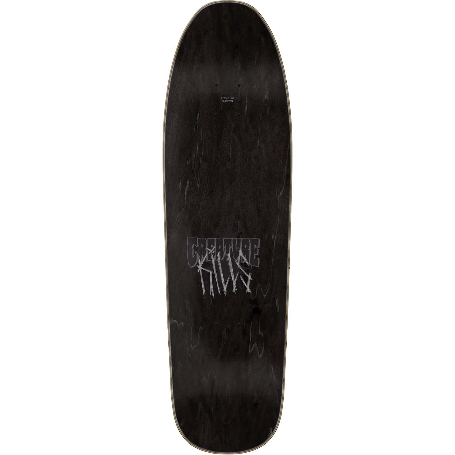 Creature Boneheadz Skateboard Deck - Black 8.78"