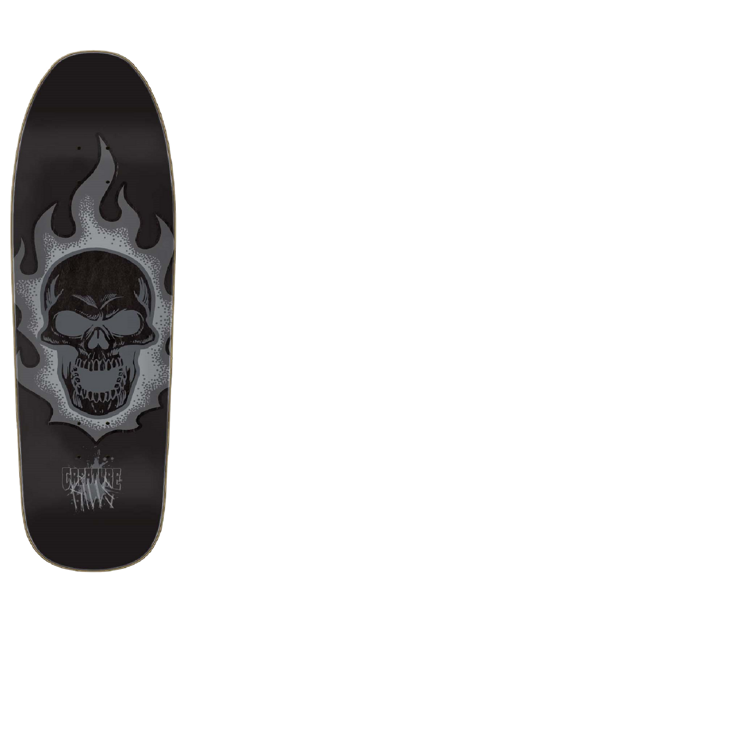 Creature Boneheadz Skateboard Deck - Black 8.78"