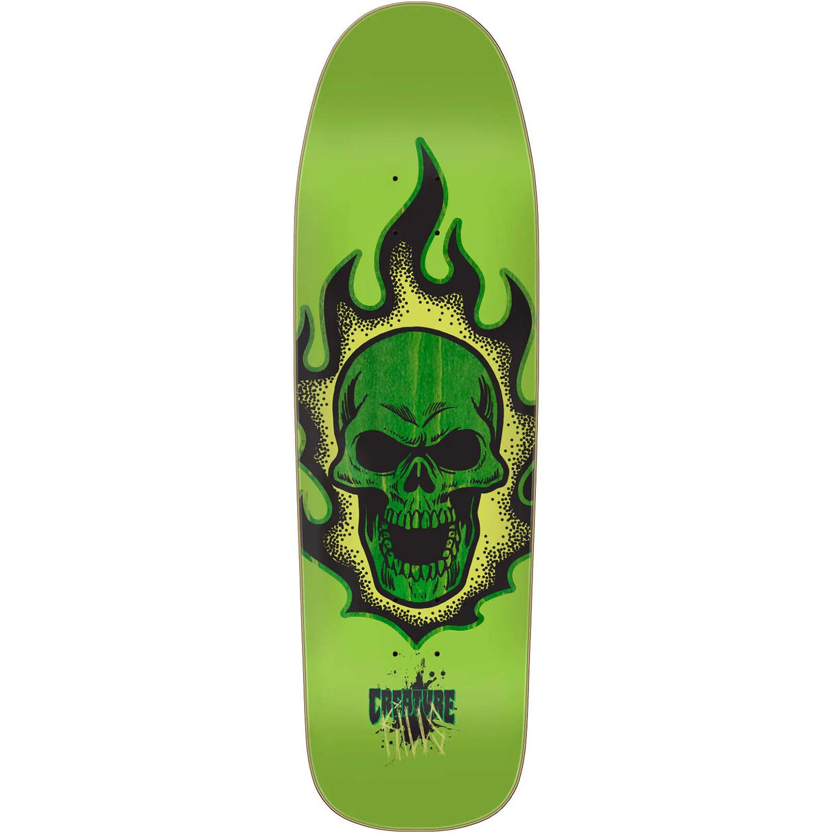Creature Boneheadz Skateboard Deck - Green 9.31"