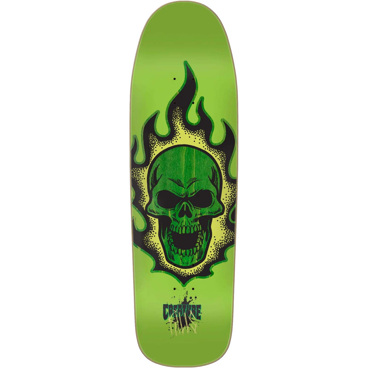 Creature Boneheadz Skateboard Deck - Green 9.31"