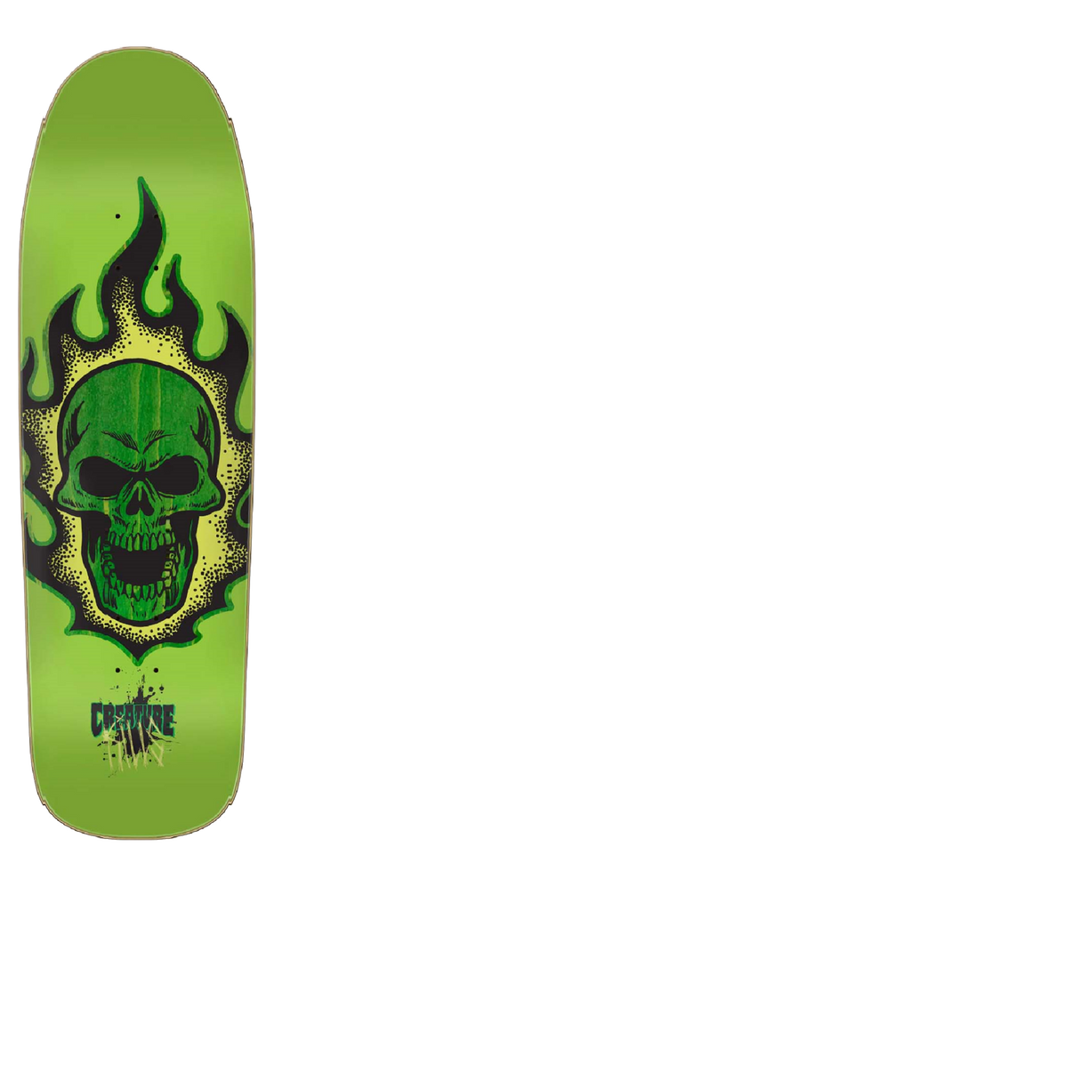 Creature Boneheadz Skateboard Deck - Green 9.31"