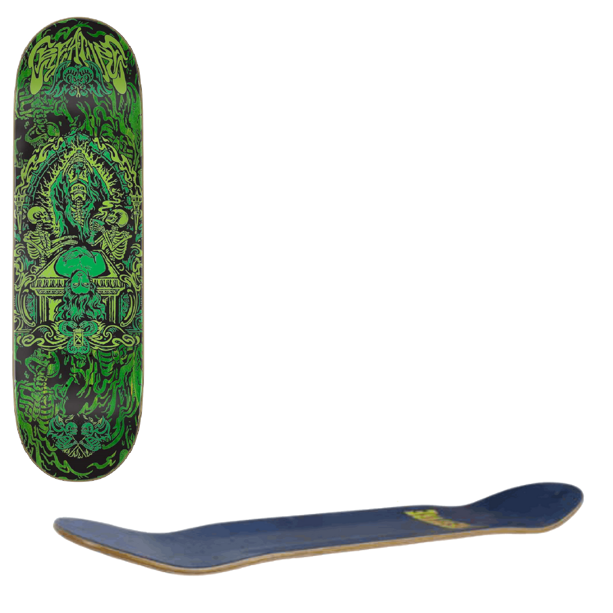 Creature Psycrofice Skateboard Deck - Green 8.5"