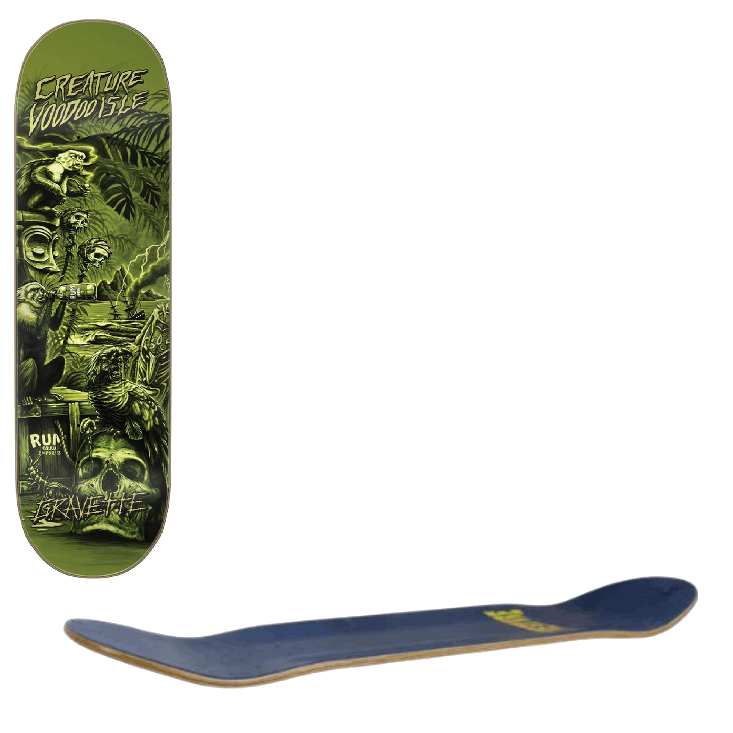 Creature  Pro VX Voodoo Isle 2 Skateboard Deck - Gravette 8.375"
