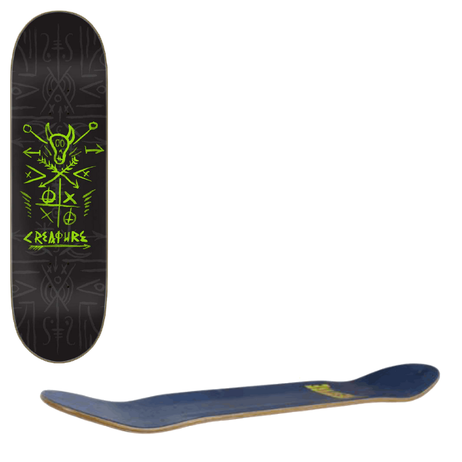 Creature Birch Visuals Skateboard Deck - Black 8"