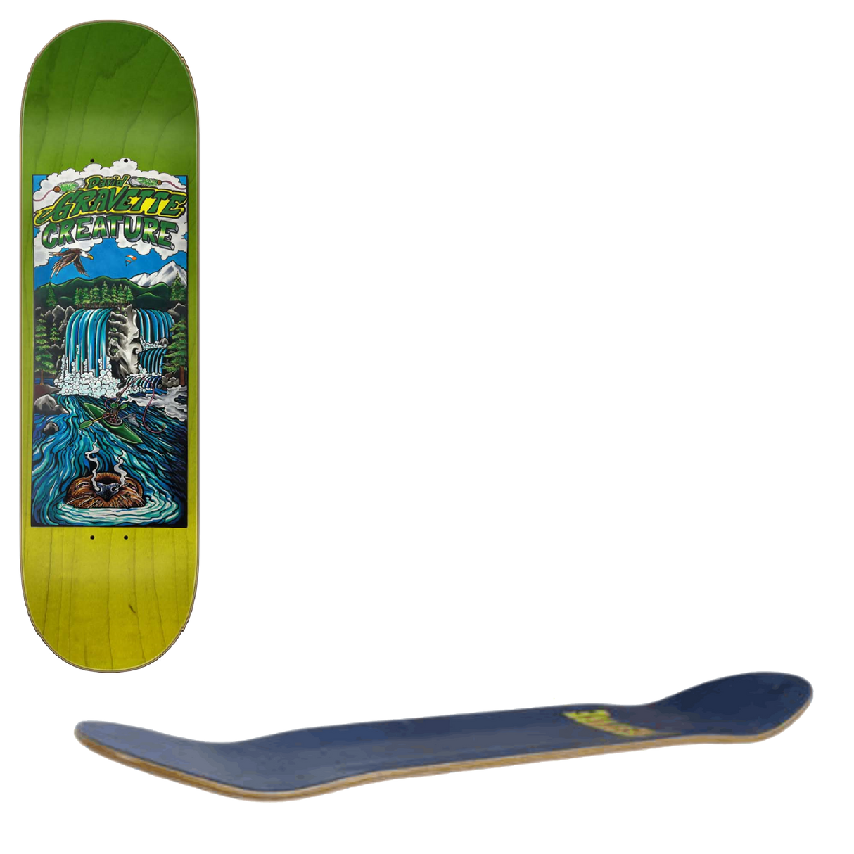Creature Gravette Hippie Falls Pro Skateboard Deck - 8.3"