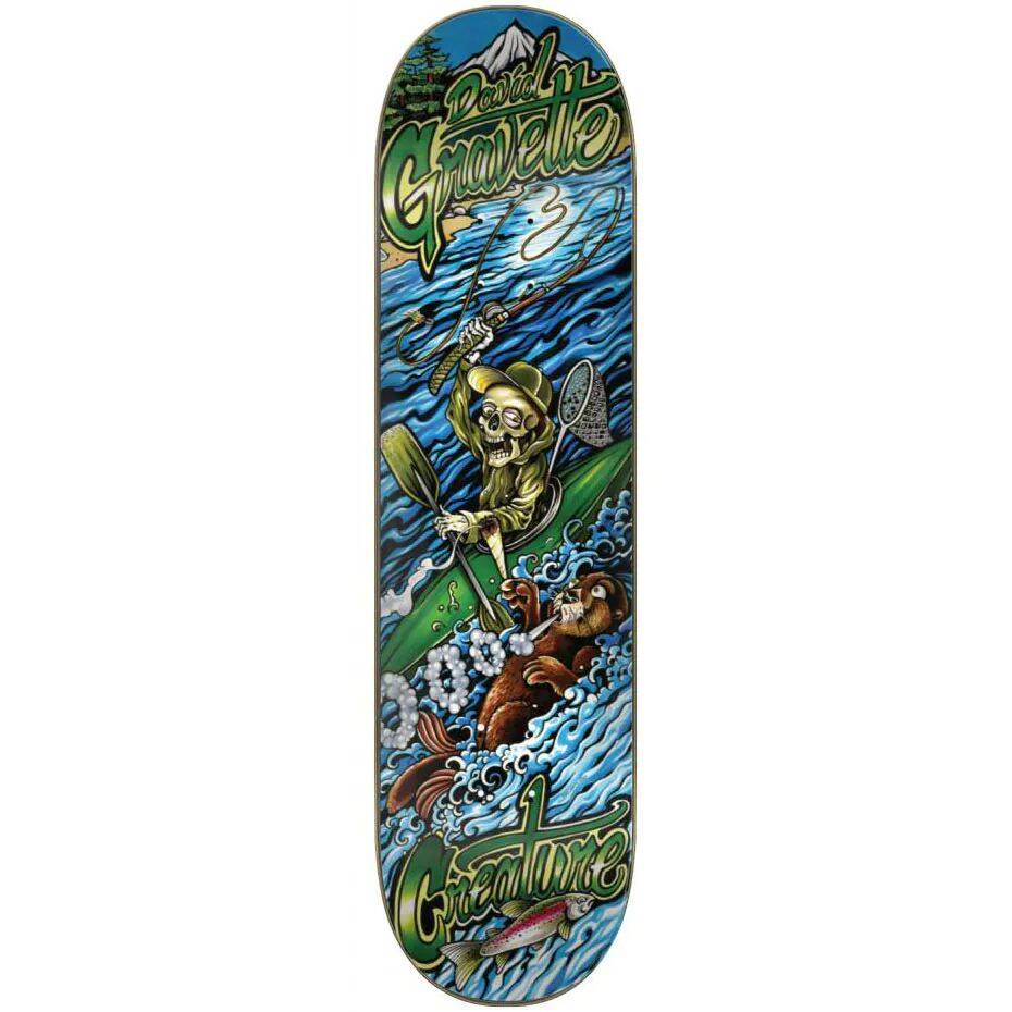 Creature Gravette Yak Sesh Skateboard Deck - Blue 8.3''