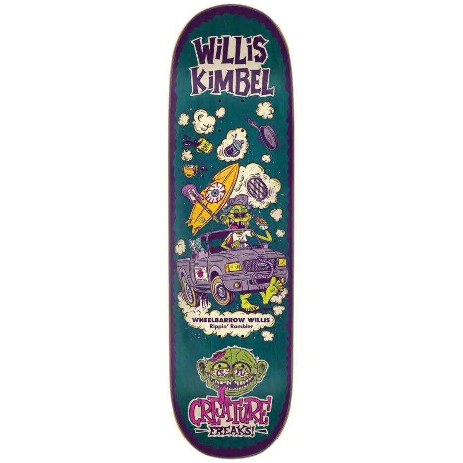 Creature Kimbel Freaks Skateboard Deck - Blue 9''