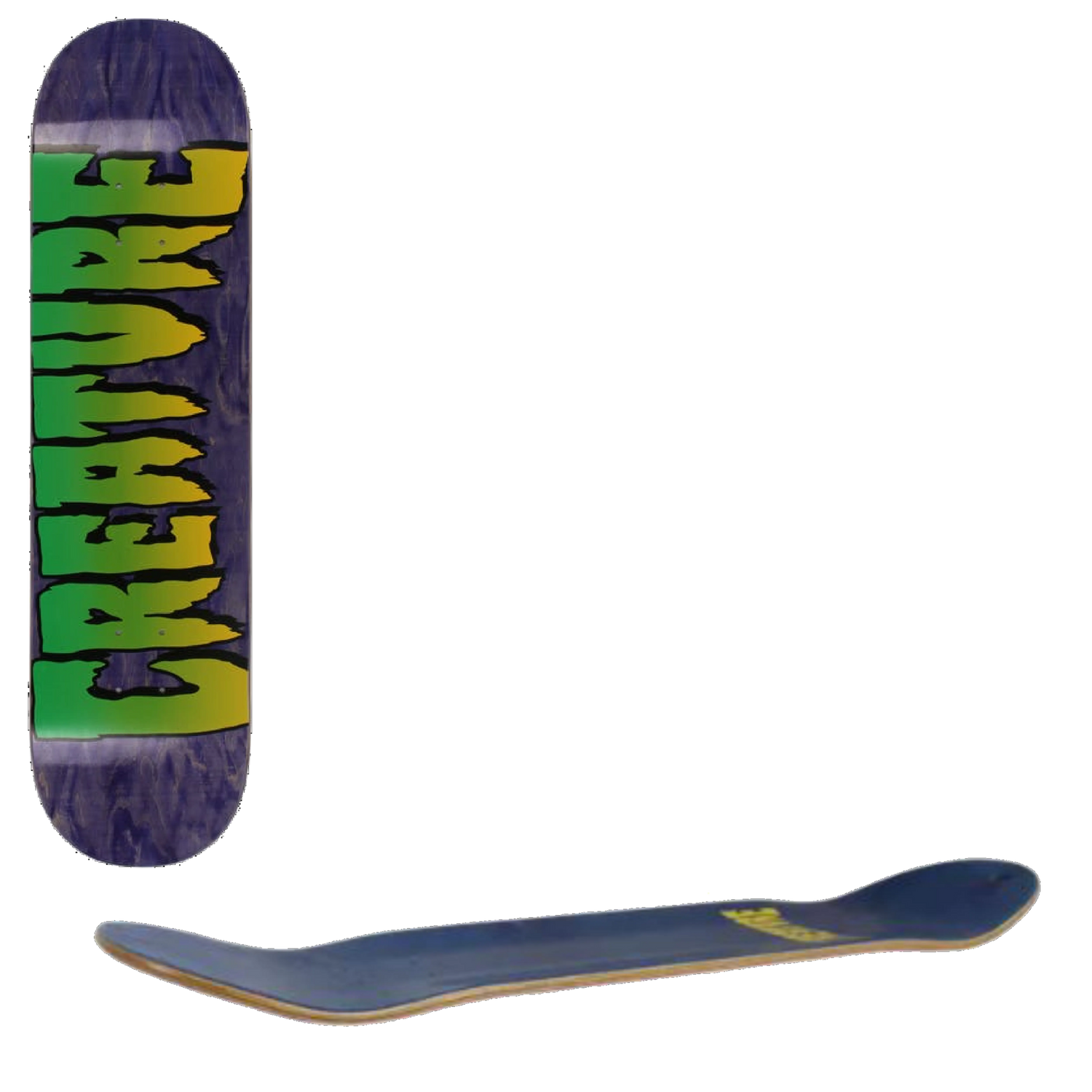 Creature Logo Stump Skateboard Deck - Purple 8.25''