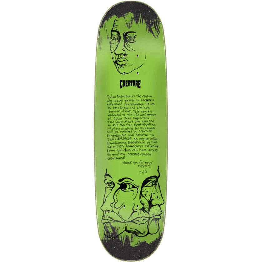 Creature Gardner Shatter Proof Skateboard Deck - 8.84"