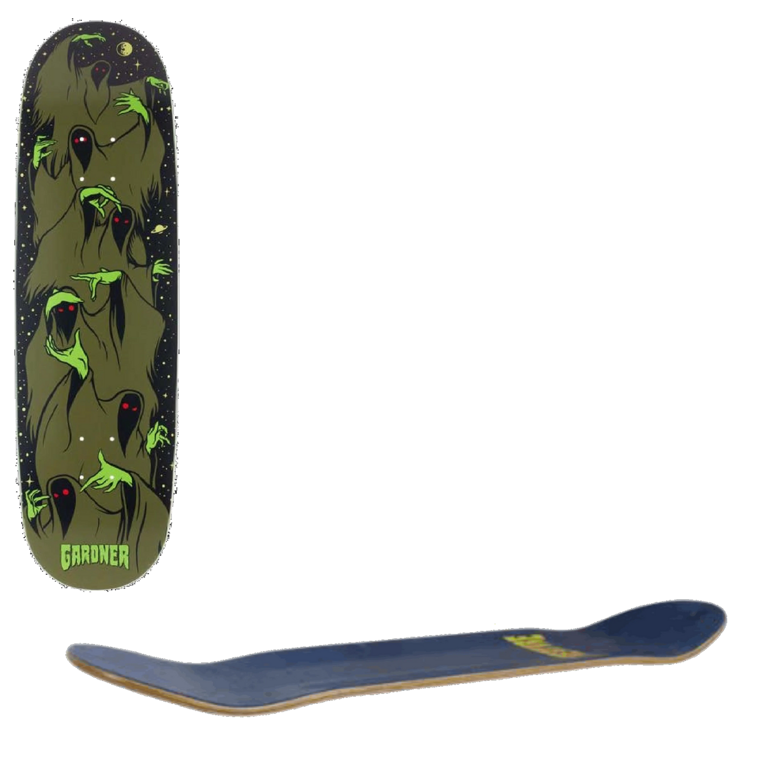 Creature Gardner Ghosts Skateboard Deck  8.84''