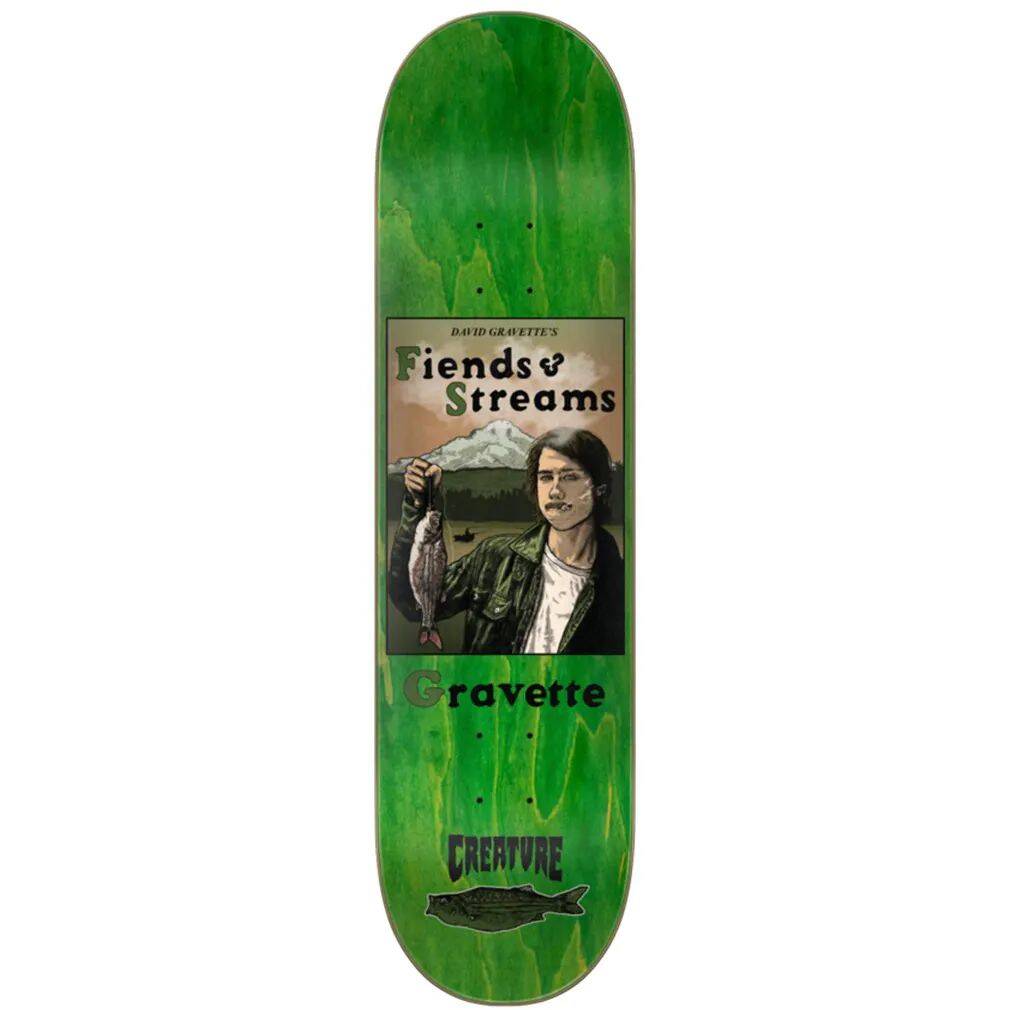 Creature Gravette Fiends and Streams Skateboard Deck - Green 8.3''