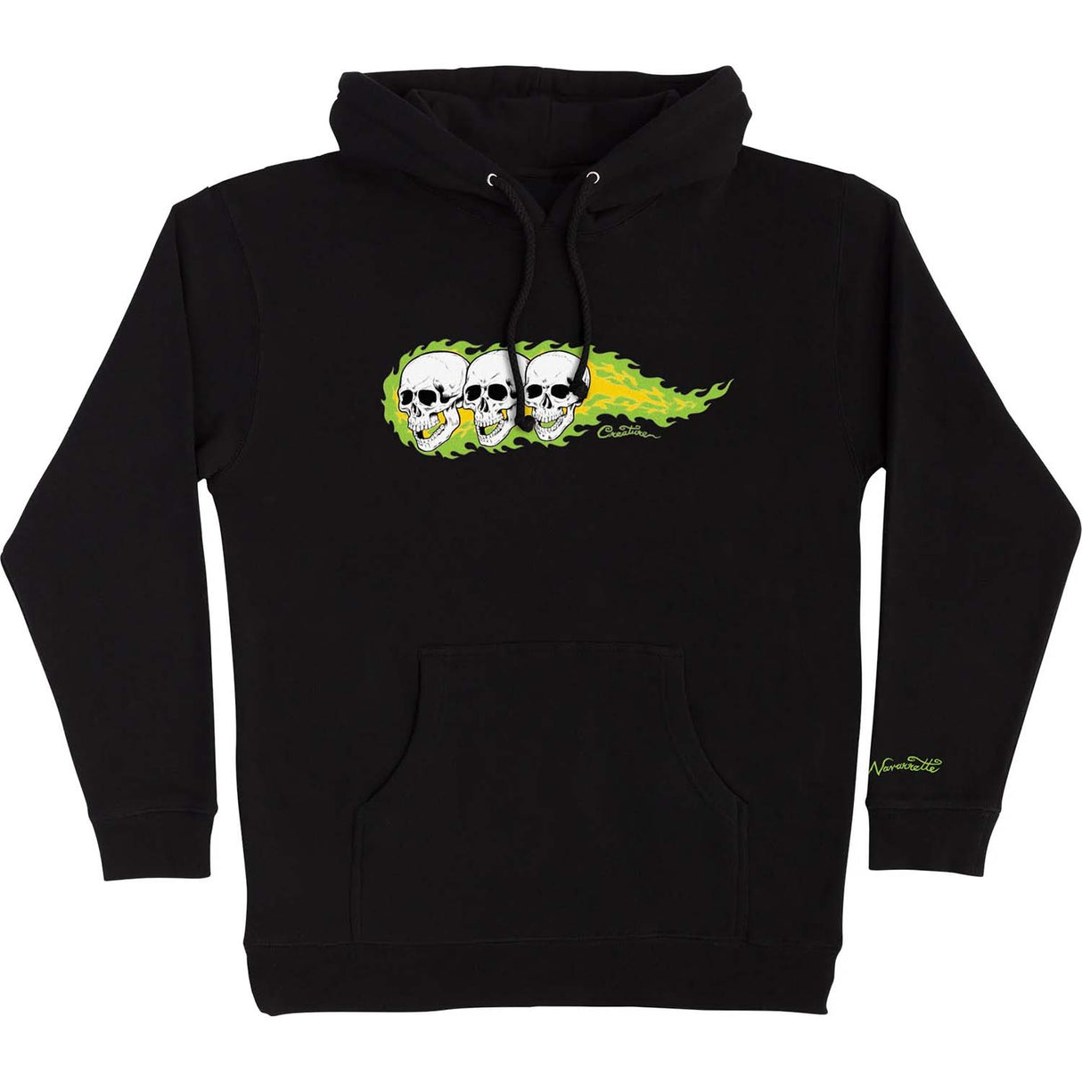 Creature 3 Skulls Hoodie - Black