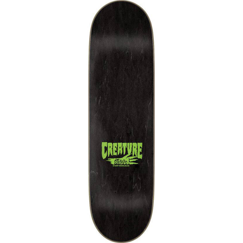 Creature Logo Outline Stumps Skateboard Deck - Black/Green 8.6''