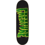 Creature Logo Outline Stumps Skateboard Deck - Black/Green 9''