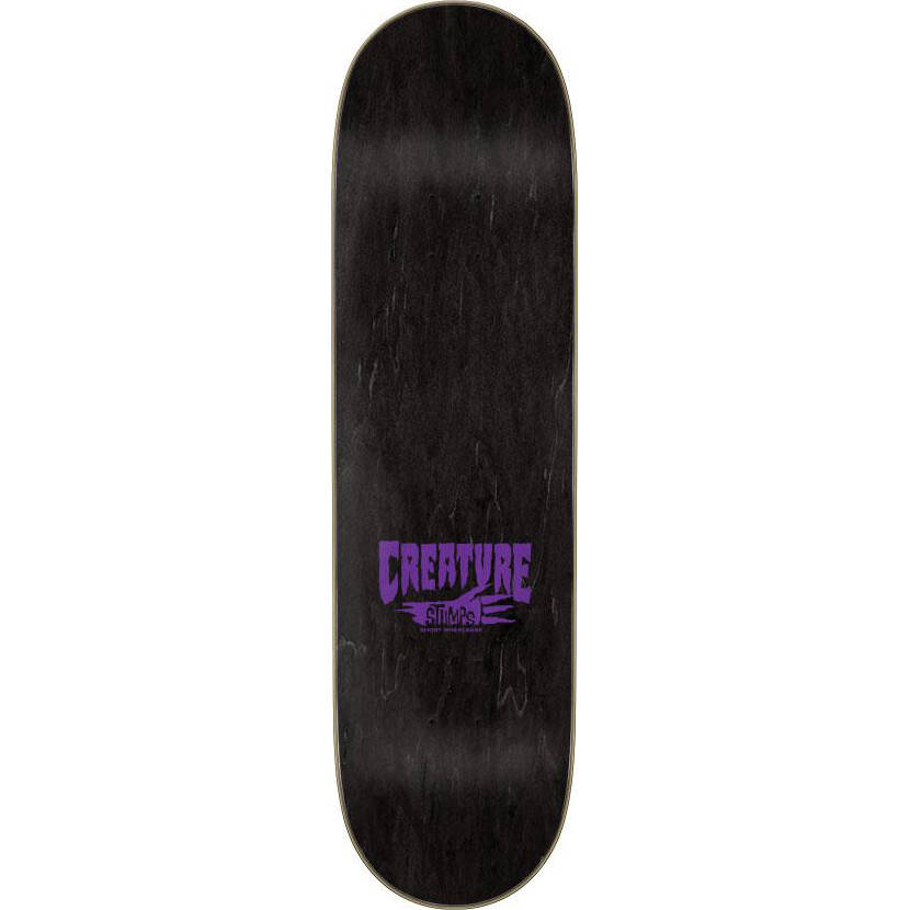 Creature Logo Outline Stumps Skateboard Deck - Black/Orange 8.51''