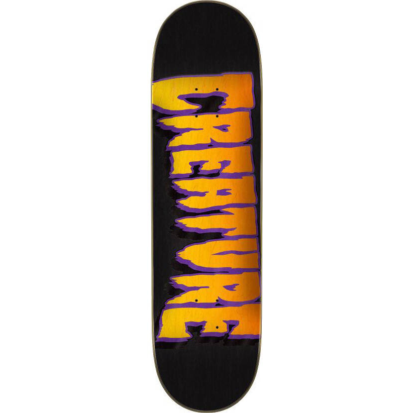 Creature Logo Outline Stumps Skateboard Deck - Black/Orange 8.51''