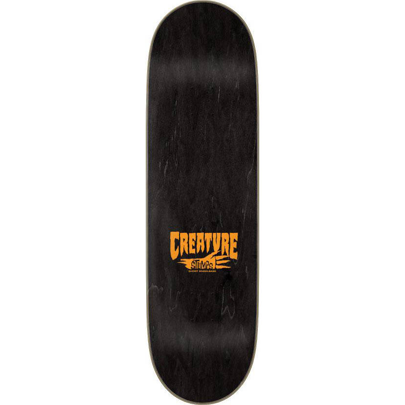 Creature Logo Outline Stumps Skateboard Deck - Black/Orange 8.8''