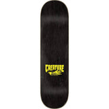 Creature Logo Outline Stumps Skateboard Deck - Black/Yellow 8.25''