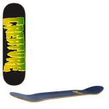 Creature Logo Outline Stumps Skateboard Deck - Black/Yellow 8.25''