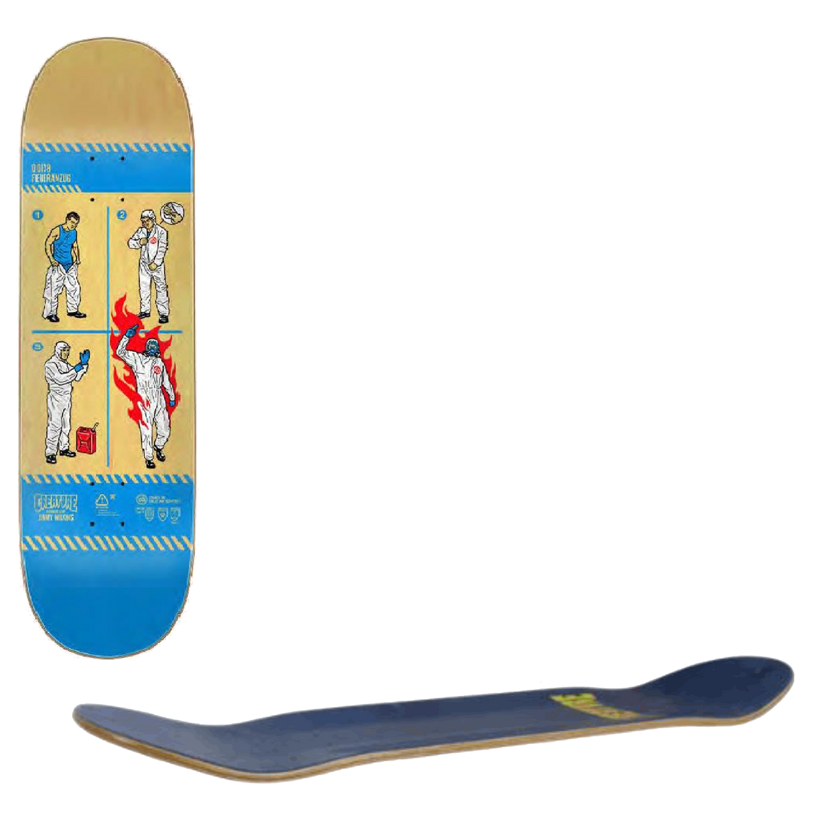 Creature Wilkins Standard Issue Skateboard Deck - Blue 8.8''