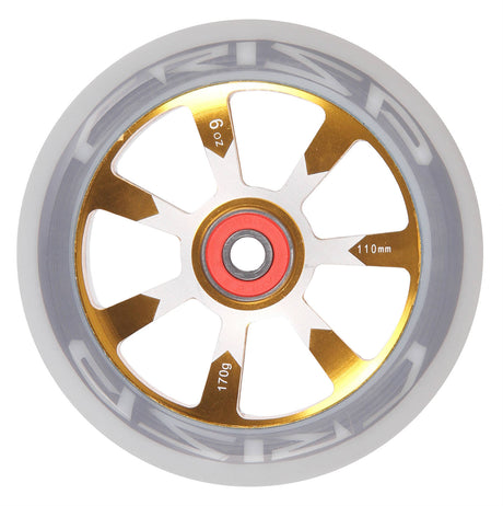 Crisp Hollowtech 110mm Scooter Wheel - Grey/Gold
