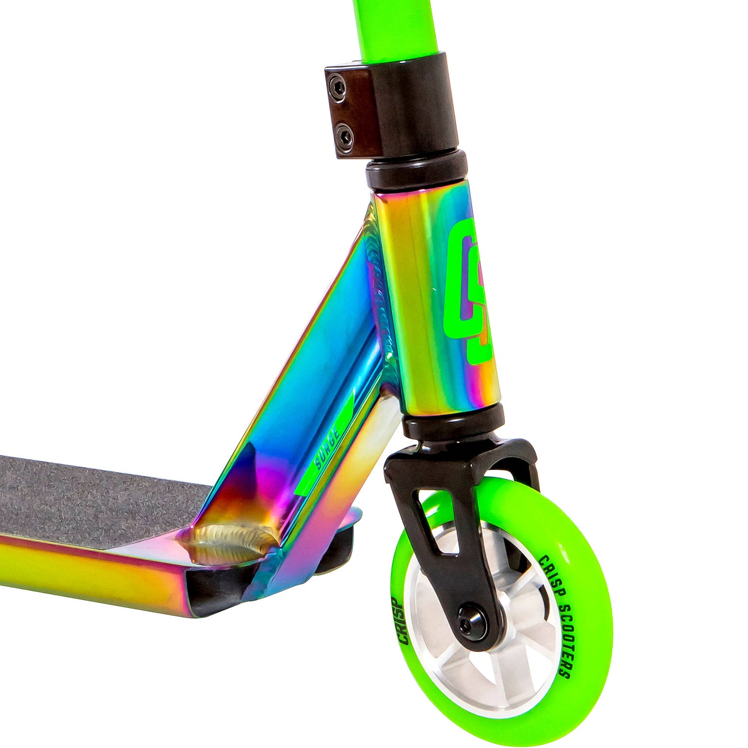Crisp Surge Stunt Scooter - Colour Chrome/Green