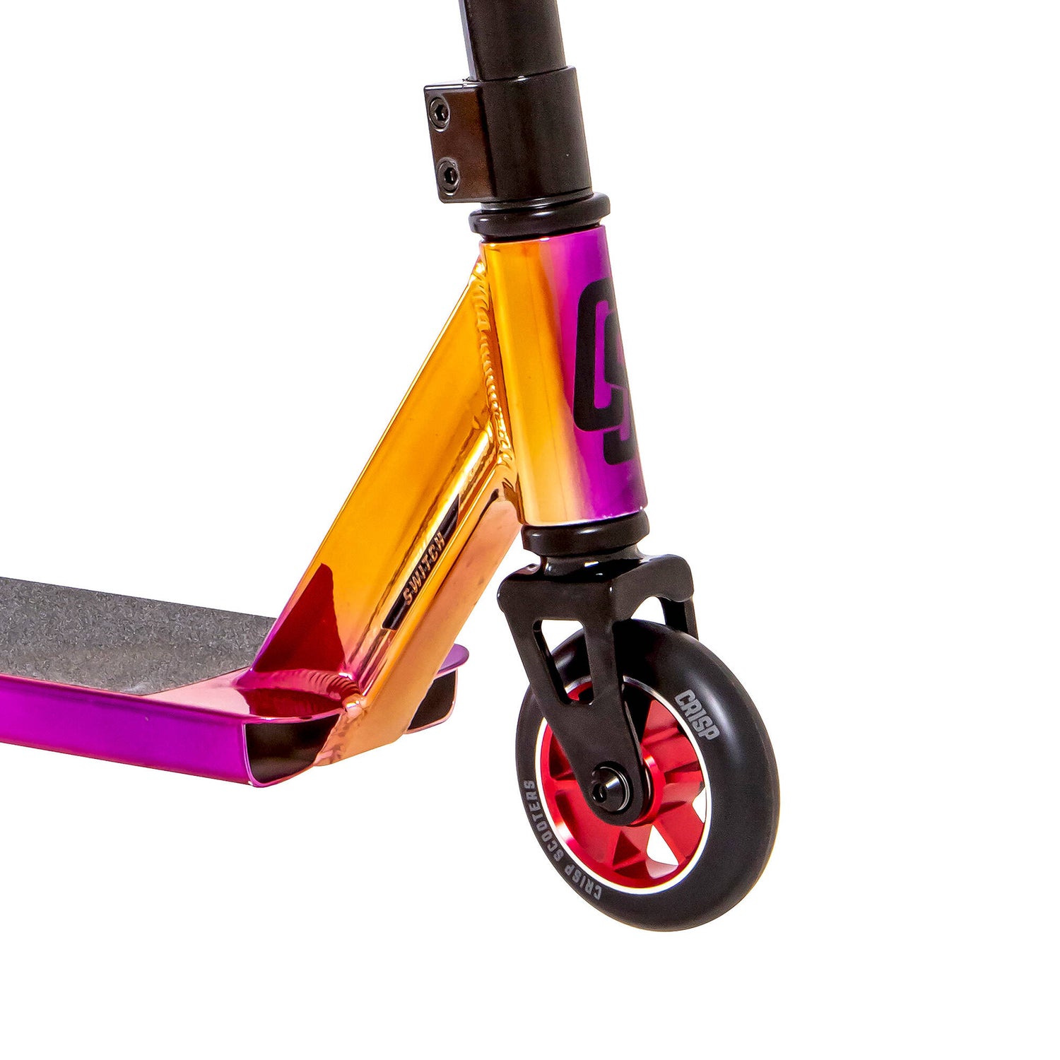 Crisp Switch Stunt Scooter - Chrome Purple/Orange/Red & Black