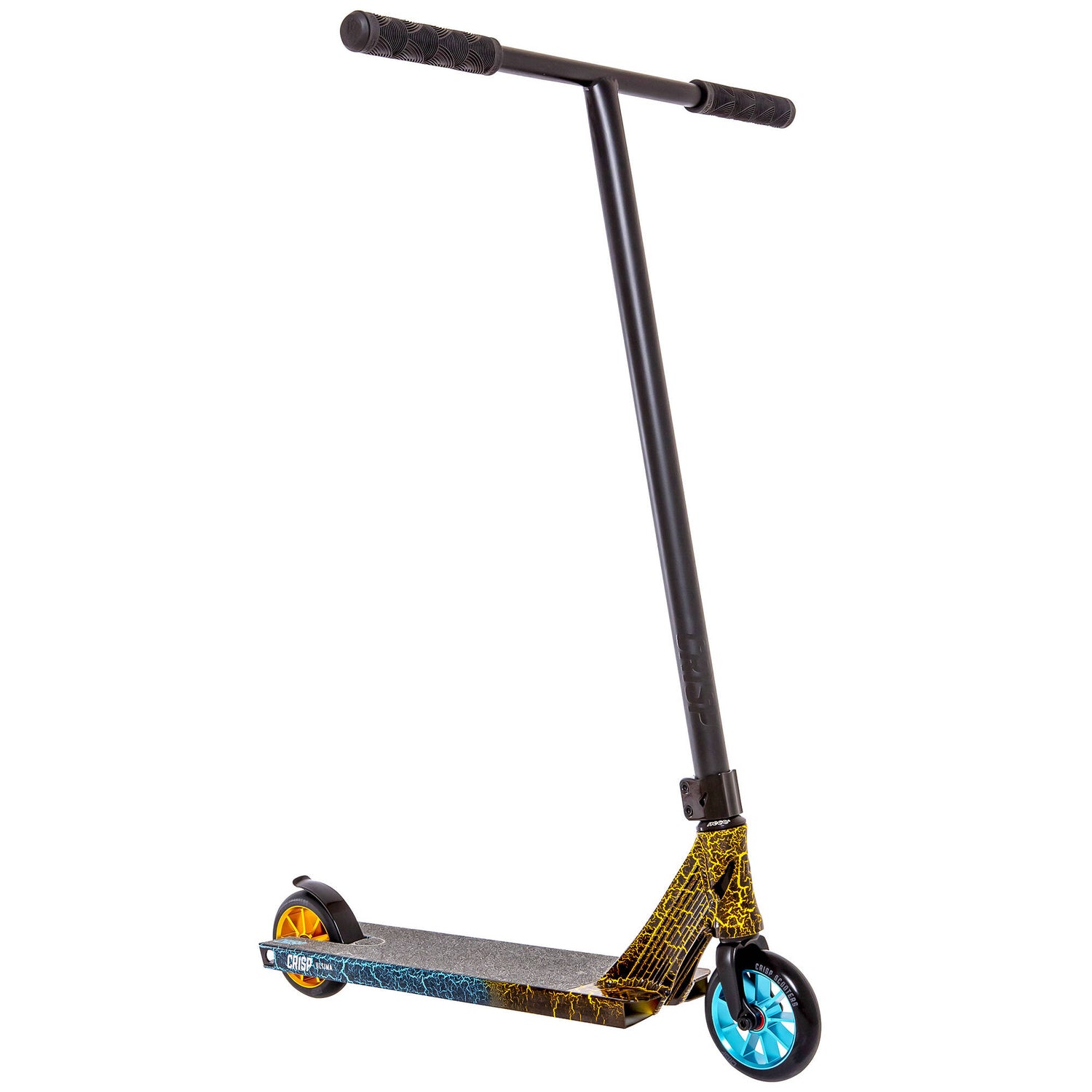 Crisp 2020 Ultima 5.0 Stunt Scooter - Gold &amp; Blue Cracking/Black