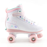 Cream Scoop Quad Roller Skates - Hearts (White/Pink)